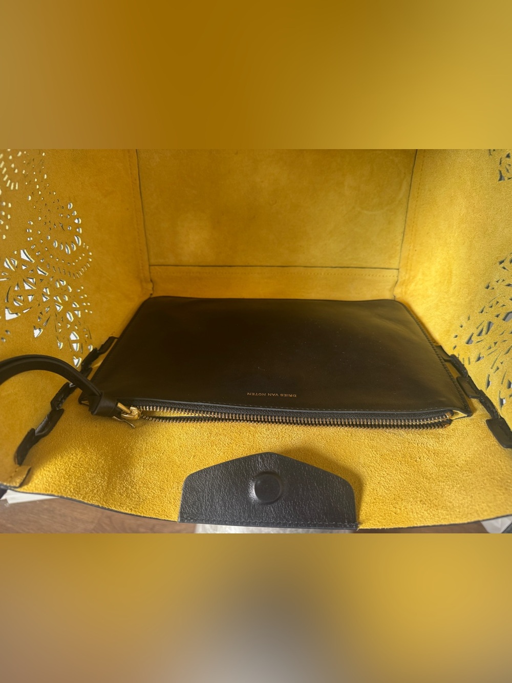 Dries Van Noten Lasercut Large Leather Tote - Picture 12 of 12